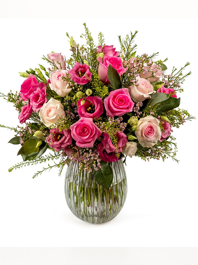 Buchet vesel cu trandafiri roz (Small)