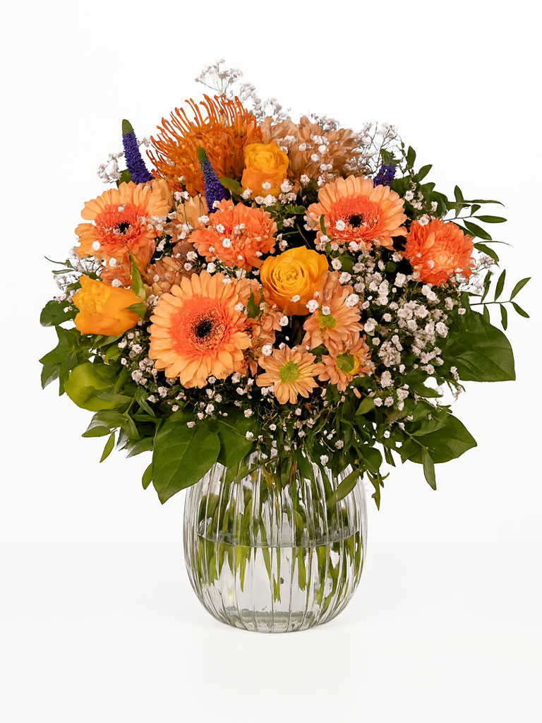 Buchet portocaliu cu flori proaspete (Small)